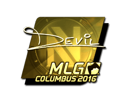Sticker | DEVIL (Gold) | MLG Columbus 2016