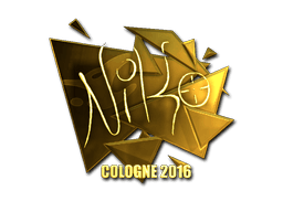 Sticker | NiKo (Gold) | Cologne 2016