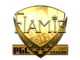 Sticker | flamie (Gold) | Krakow 2017