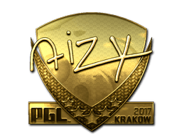 Sticker | aizy (Gold) | Krakow 2017