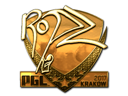 Sticker | ropz (Gold) | Krakow 2017