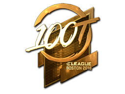 Sticker | 100 Thieves (Gold) | Boston 2018