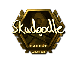 Sticker | Skadoodle (Gold) | London 2018