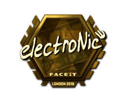 Sticker | electronic (Gold) | London 2018