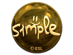 Sticker | s1mple (Gold) | Katowice 2019