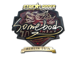 Sticker | somebody (Gold) | Berlin 2019
