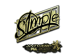 Sticker | s1mple (Gold) | Antwerp 2022