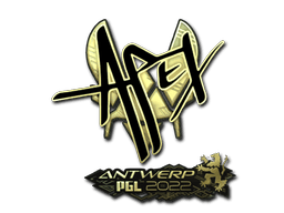 Sticker | apEX (Gold) | Antwerp 2022