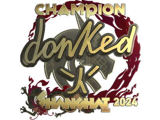 Sticker | donk (Gold, Champion) | Shanghai 2024