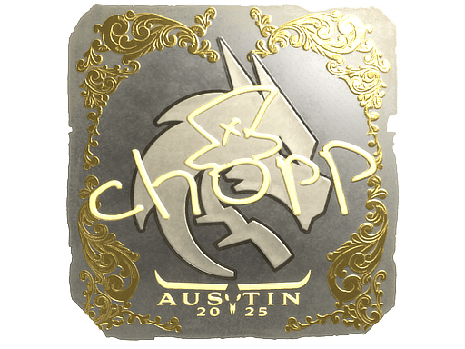 Sticker | chopper (Gold) | Austin 2025