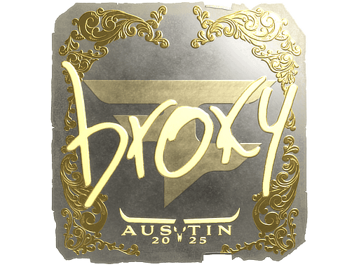 Sticker | broky (Gold) | Austin 2025