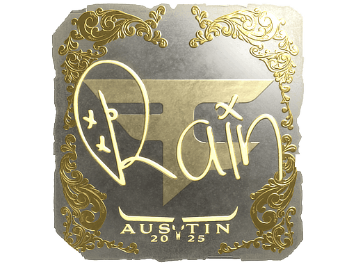 Sticker | rain (Gold) | Austin 2025