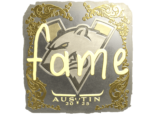Sticker | fame (Gold) | Austin 2025