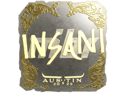 Sticker | insani (Gold) | Austin 2025