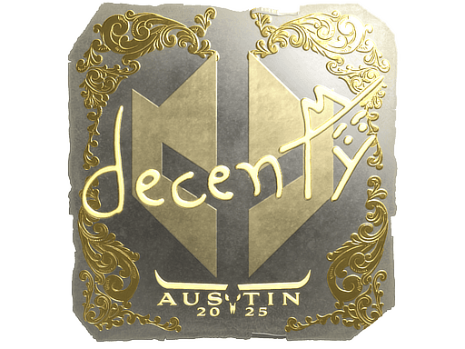 Sticker | decenty (Gold) | Austin 2025