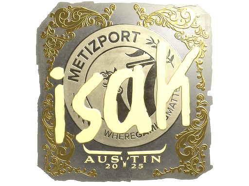 Sticker | isak (Gold) | Austin 2025