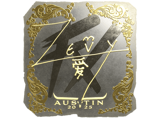 Sticker | zevy (Gold) | Austin 2025