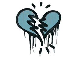 Sealed Graffiti | Broken Heart (Wire Blue)