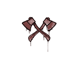 Sealed Graffiti | X-Axes (Brick Red)