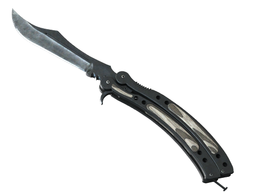 ★ Butterfly Knife | Black Laminate (Battle-Scarred)