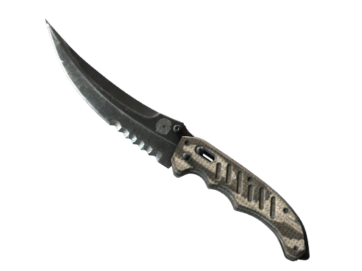 ★ Flip Knife | Black Laminate (Battle-Scarred)