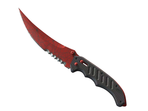 ★ Flip Knife | Crimson Web (Battle-Scarred)