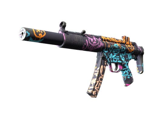 MP5-SD | Neon Squeezer (Battle-Scarred)
