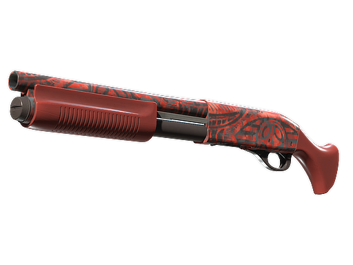 Sawed-Off | Crimson Batik (Battle-Scarred)