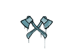 Sealed Graffiti | X-Axes (Wire Blue)