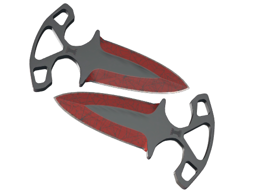 ★ Shadow Daggers | Crimson Web (Battle-Scarred)