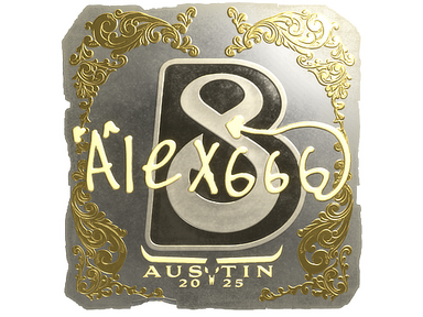 Sticker | alex666 (Gold) | Austin 2025