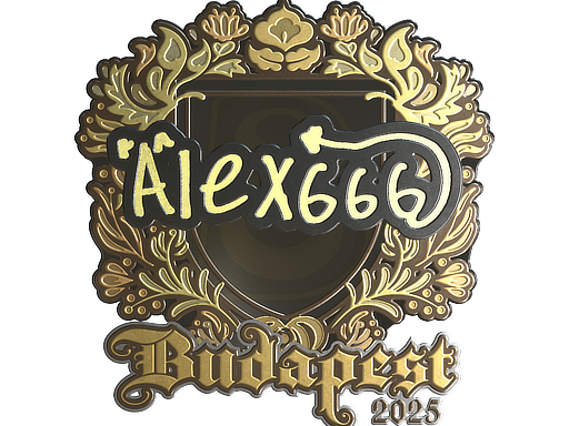 Sticker | alex666 (Gold) | Budapest 2025