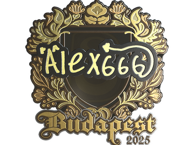 Sticker | alex666 (Gold) | Budapest 2025
