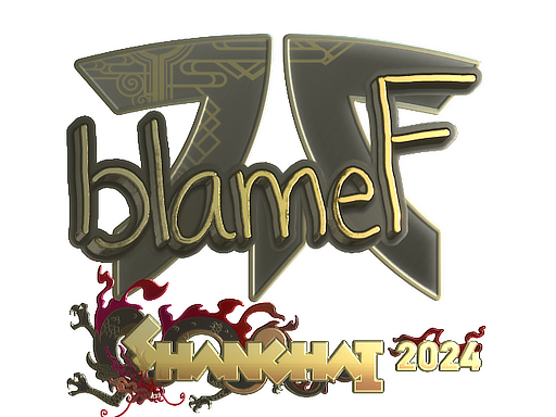 Sticker | blameF (Gold) | Shanghai 2024