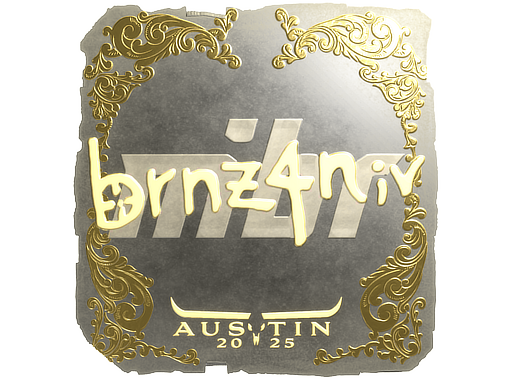 Sticker | brnz4n (Gold) | Austin 2025
