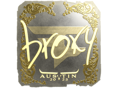 Sticker | broky (Gold) | Austin 2025