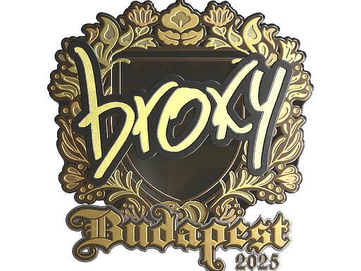 Sticker | broky (Gold) | Budapest 2025