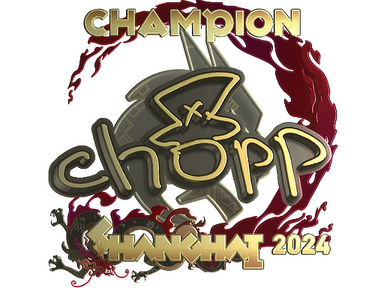 Sticker | chopper (Gold, Champion) | Shanghai 2024