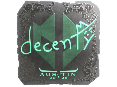 Sticker | decenty (Foil) | Austin 2025