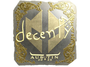 Sticker | decenty (Gold) | Austin 2025