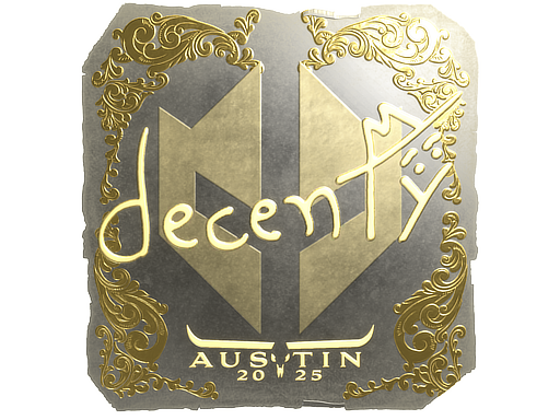 Sticker | decenty (Gold) | Austin 2025