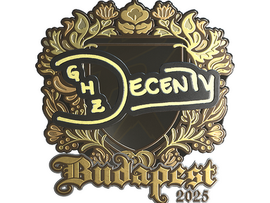 Sticker | decenty (Gold) | Budapest 2025
