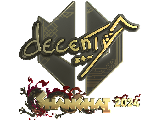 Sticker | decenty (Gold) | Shanghai 2024