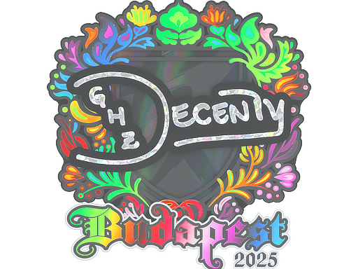 Sticker | decenty (Holo) | Budapest 2025