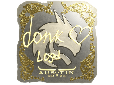 Sticker | donk (Gold) | Austin 2025