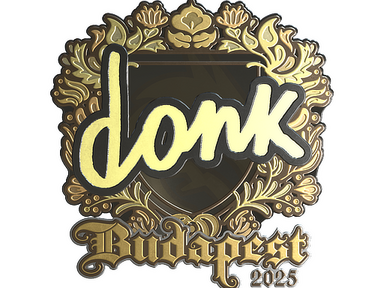 Sticker | donk (Gold) | Budapest 2025