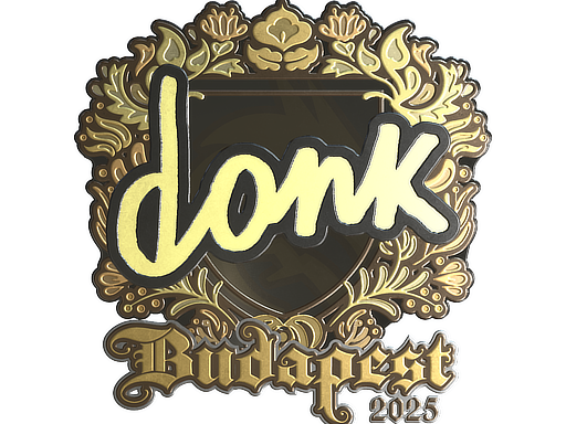Sticker | donk (Gold) | Budapest 2025