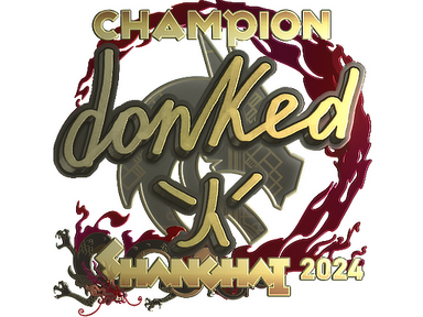 Sticker | donk (Gold, Champion) | Shanghai 2024