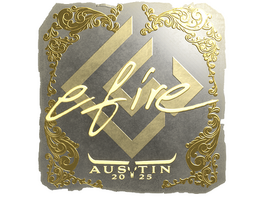Sticker | efire (Gold) | Austin 2025