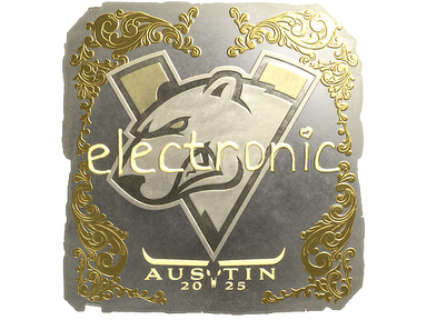 Sticker | electronic (Gold) | Austin 2025